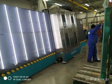 Lavadora de cristal vertical automática y breve introducción de línea automática del corte del vidrio
