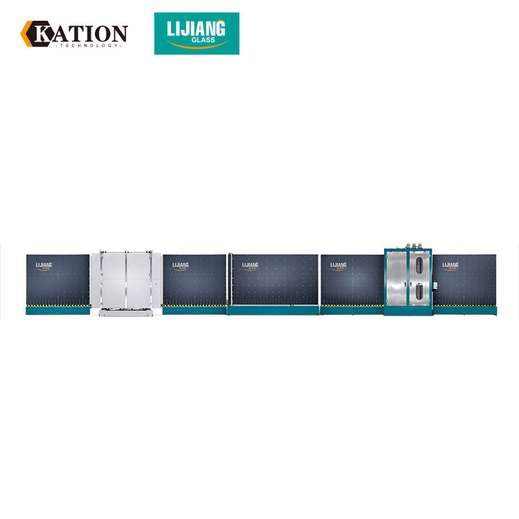 Cadena de producción de cristal aislador de la prensa plana vertical tipo jerárquico sistema que se lava