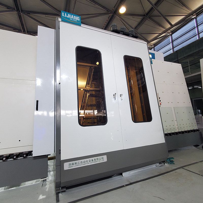 Lavadora de cristal vertical de gran tamaño automática con 6 cepillos suaves de las PC