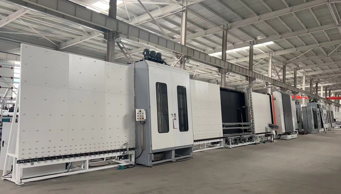 Cadena de producción de cristal aislador del flotador del aire con el relleno del gas y en línea exhibida