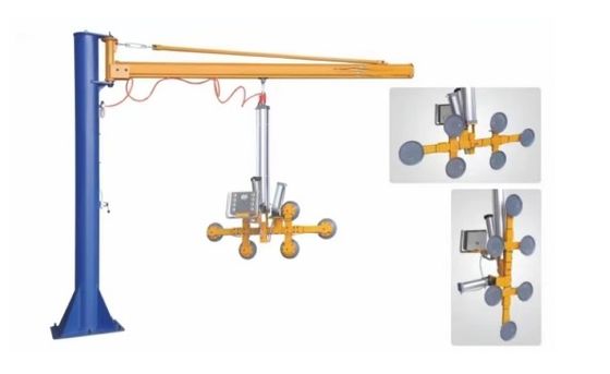 11- Una grúa con voladizo.